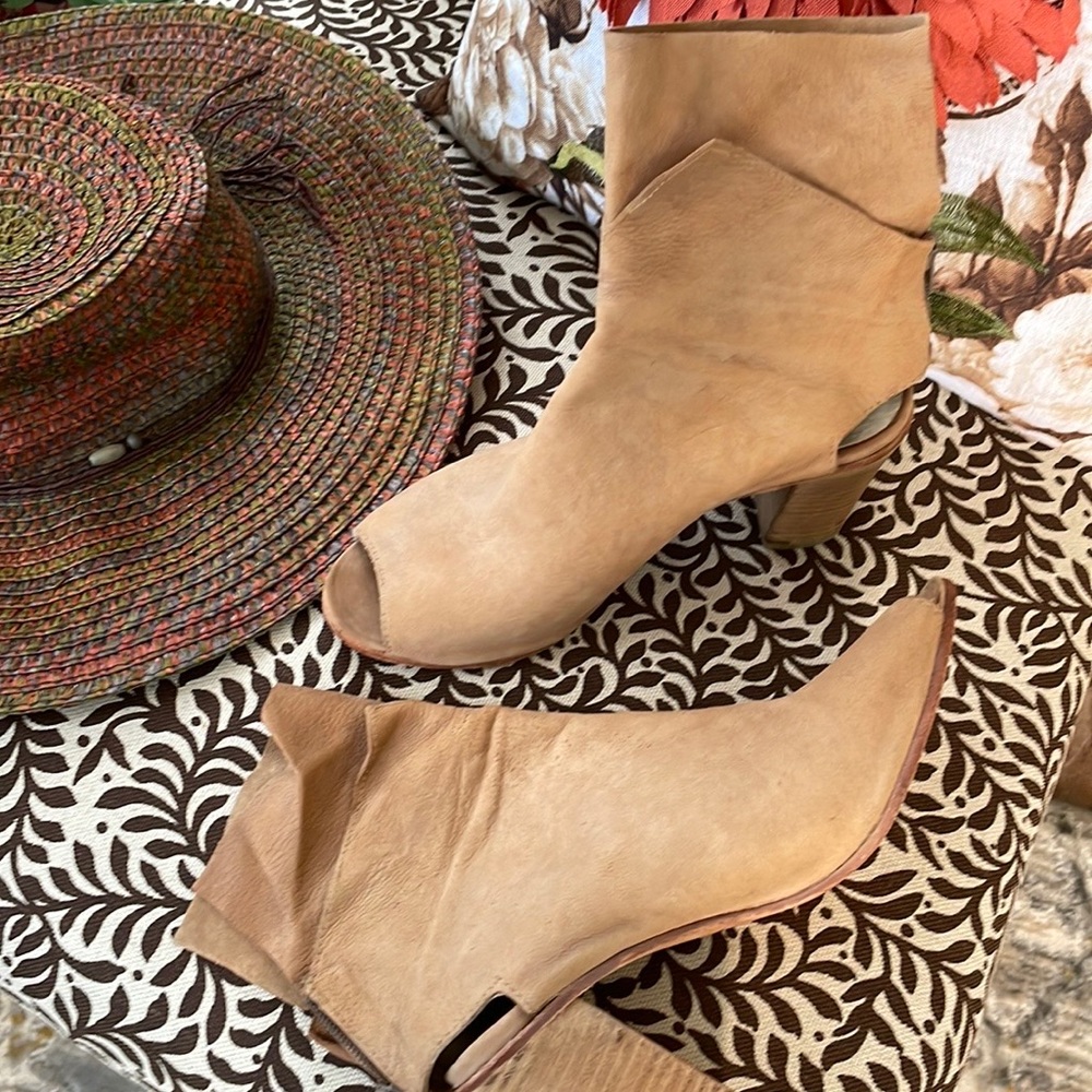 Free People Peep Toe Booties